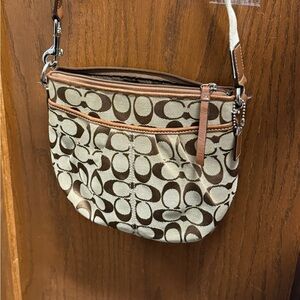 Brown Coach Signature Crossbody Bag